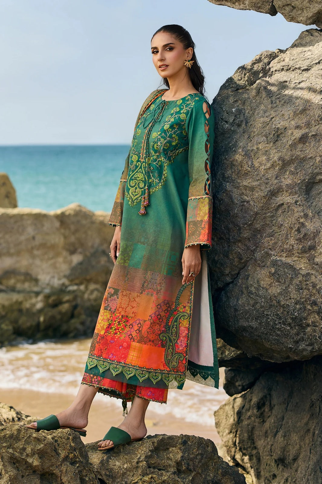 Emerald Forest – Embroidered Lawn 3-Piece Suit