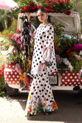 Polka Dot Printed 3-Piece Lawn Suit