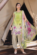 Lime Green Printed 3-Piece Lawn Suit
