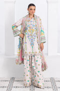 Off-White Printed 3-Piece Lawn Suit